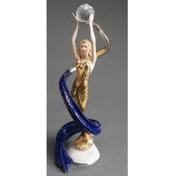 The Franklin Mint GALAXY in GOLD Fine Porcelain Figurine Hand Painted 14 inch - Picture 1 of 7